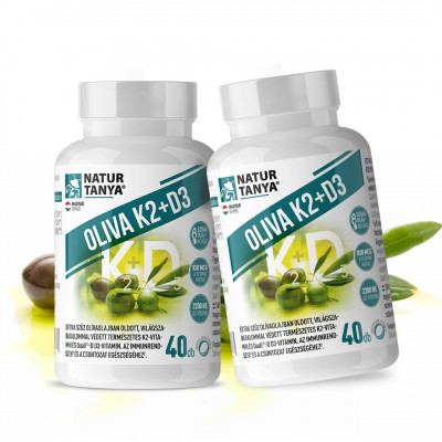 OLIVA K2+D3 - Világszabadalommal védett K2-vitamin DUOPACK -10% kedvezménnyel Natur Tanya®