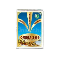 Dr. Chen Omega 3-6-9, növényi olajokat, halolajat és E-vitamint tartalmazó kapszula.