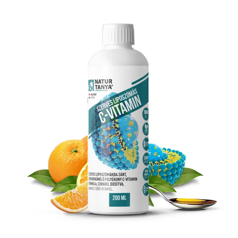 Liposzómás Szerves C-vitamin cinkkel - Natur Tanya® 200ml Liposzómás Szerves C-vitamin cinkkel - Natur Tanya® 200ml