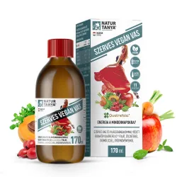 Natur Tanya szerves vegán vas szirup világszabadalommal védett bioaktív quatrefolic® folát, zöldség, gyümölcs és gyógynövények