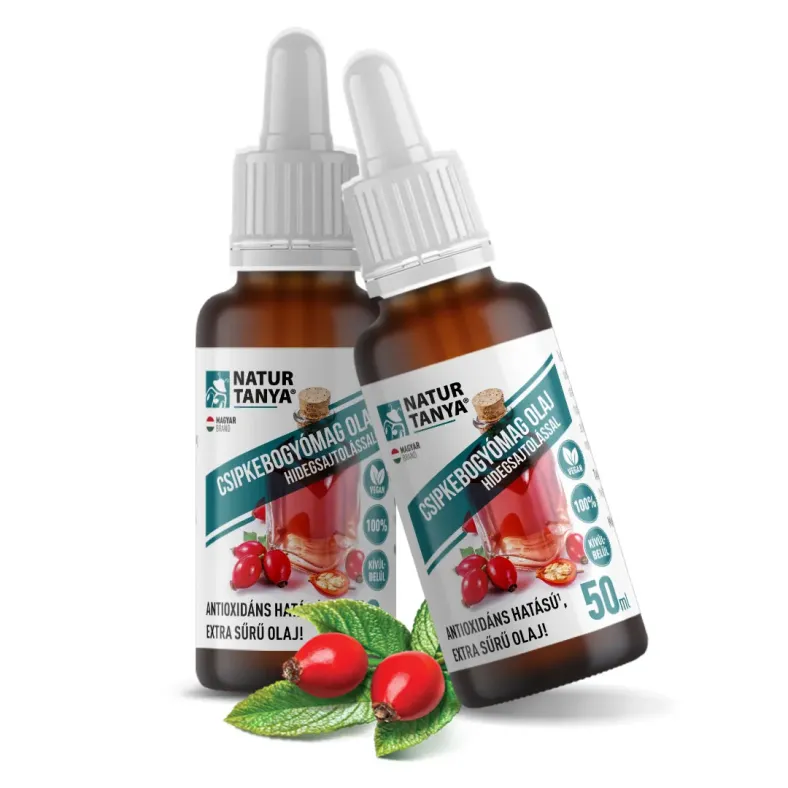 Hidegen sajtolt csipkebogyómag olaj, Natur Tanya® Külsőleg - Belsőleg