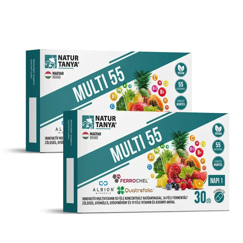 MULTI 55 Fermentált multivitamin, 55 féle koncentrált hatóanyag - Natur Tanya® - 10% kedvezménnyel