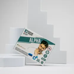ALPHA – Férfi potencia és kirobbanó férfiasság – 8 összetevővel, köztük fermentált L-citrullinnal és szerves cinkkel!