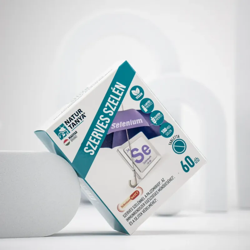 Szerves Szelén Natur Tanya® – Biohasznosulása jobb, mint a szervetlen szelén formáké, sejtvédelemhez is ideális.