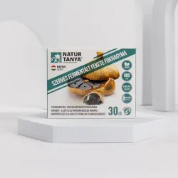 Natur Tanya® Fermentált Fekete Fokhagyma kapszula, szagtalan, vegán, 800 mg kivonat.