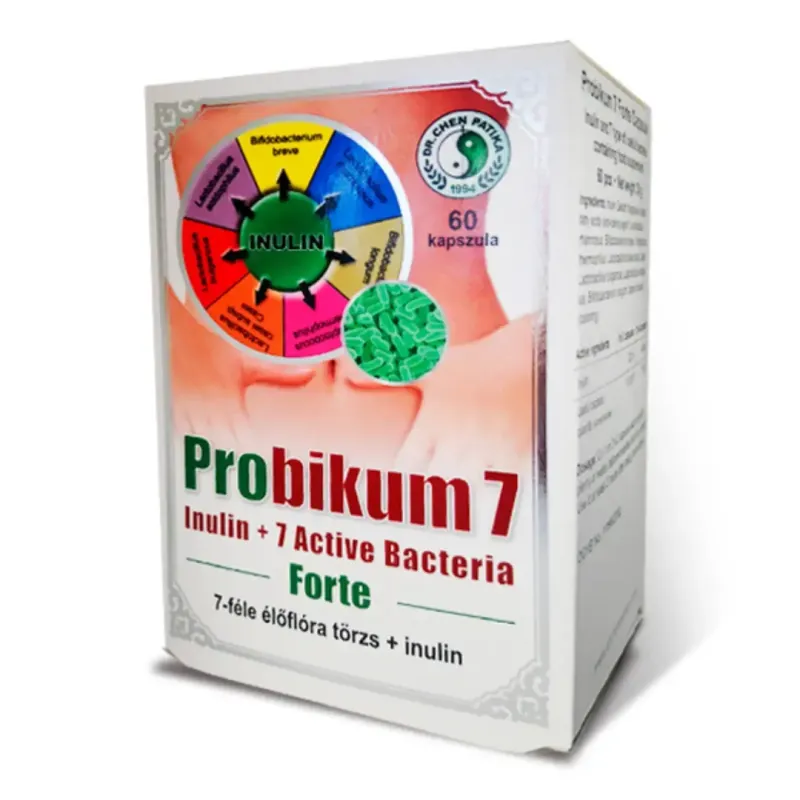 Dr. Chen Probikum 7 forte kapszula – 7 féle élőflóra törzs + inulin 60x Dr. Chen Probikum 7 forte kapszula – 7 féle élőflóra törzs + inulin 60x