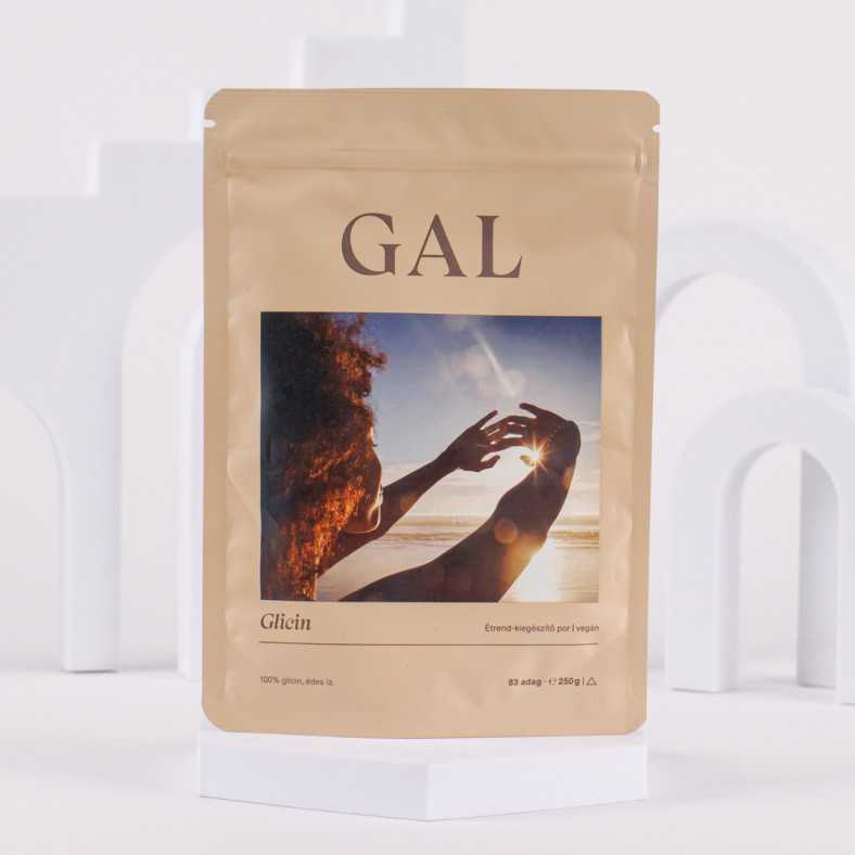 GAL Glicin por – Alvás előtt, pihentető alvás kiegészítésére, alacsony kollagéntartalmú étrend esetén, sportolóknak 250 g