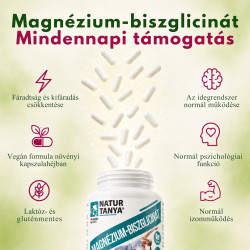 Magnézium-biszglicinát Natur Tanya® – 100% magnézium-biszglicinát, gyors felszívódású és kíméletes a gyomorhoz!