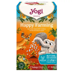 YOGI® Happy Farming – Boldog Farm bio ajurvédikus teakeverék rooibosszal,