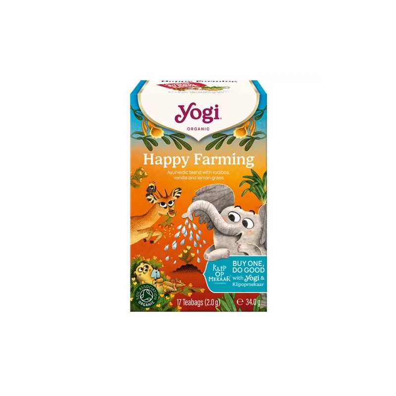 YOGI® Happy Farming – Boldog Farm bio ajurvédikus teakeverék rooibosszal,