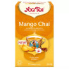 Yogi® Mangó Chai bio tea ajurvédikus fűszer- és gyümölcskeverék mangóval, naranccsal és fahéjjal.