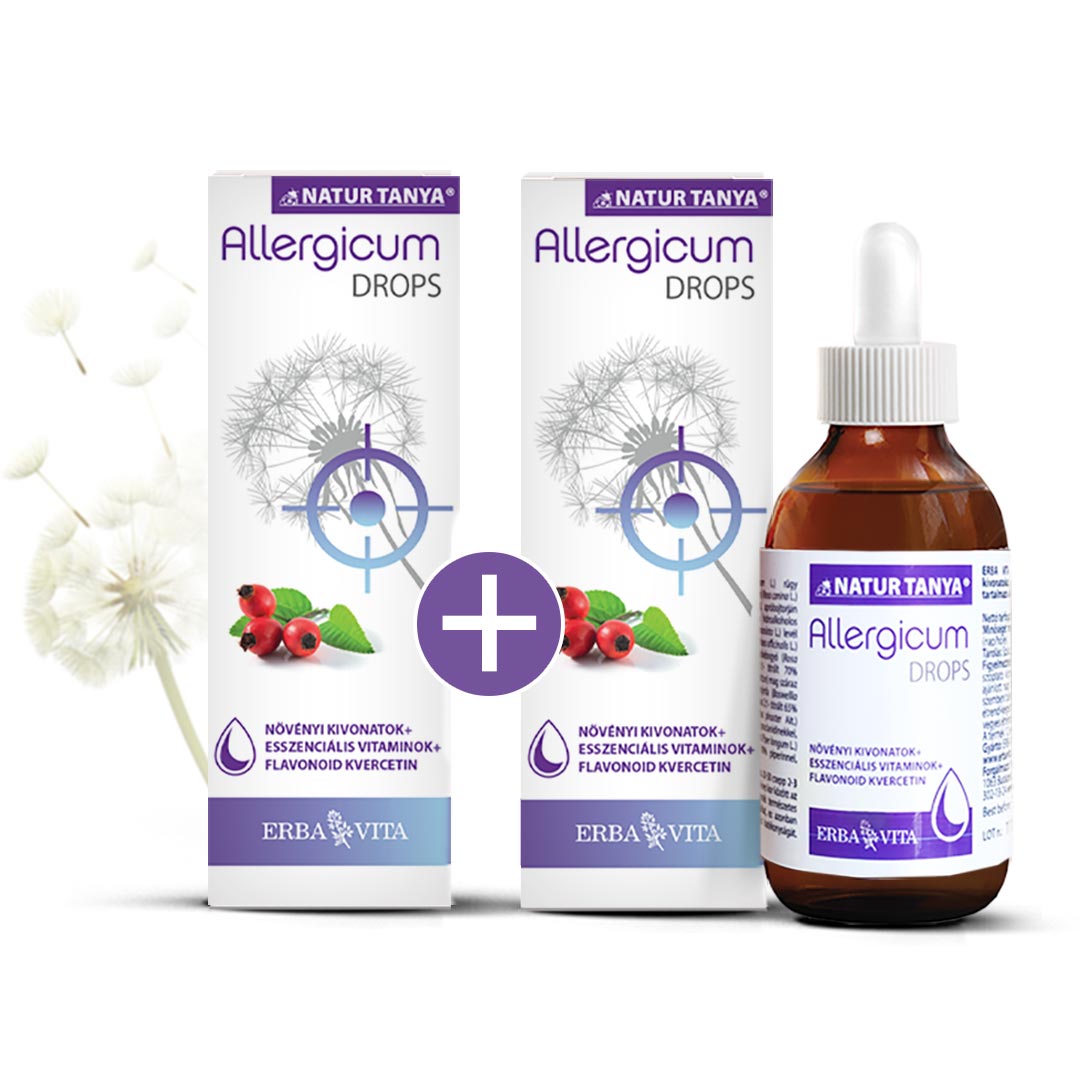Allergicum DROPS. 14 komponensű Allergia elleni csepp! DUOPACK – 10 % kedvezménnyel  