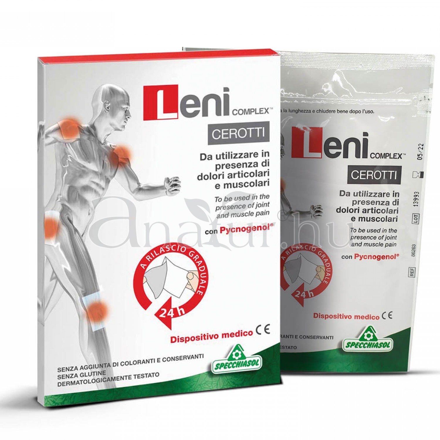 Specchiasol® Leni complex™ ízület tapasz 24 órás fájdalomcsillapító hatással!