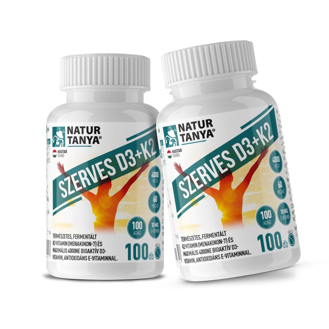 Natur Tanya® Szerves D3 és K2-vitamin DUOPACK -10% kedvezménnyel