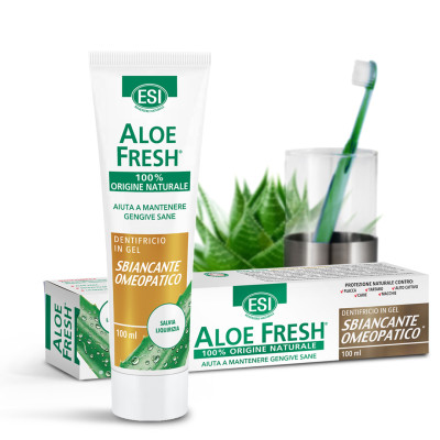 Natur Tanya ESI® Aloe Fresh® Fehér mosoly fogfehérítő fogkrém - Homeopátia-kompatibilis, természetes összetevők